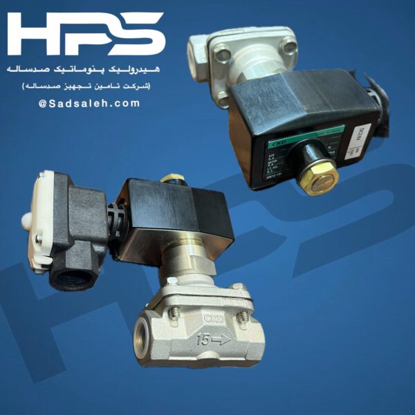 شیر برقی 2-2 استیل CKD مدل ADK12-15N (Normally Open)